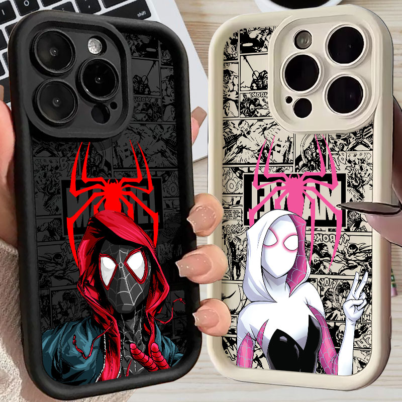 Phone Cases Iphone 17 Pro - Coque Spiderman Miles Morales Gwen Marvel