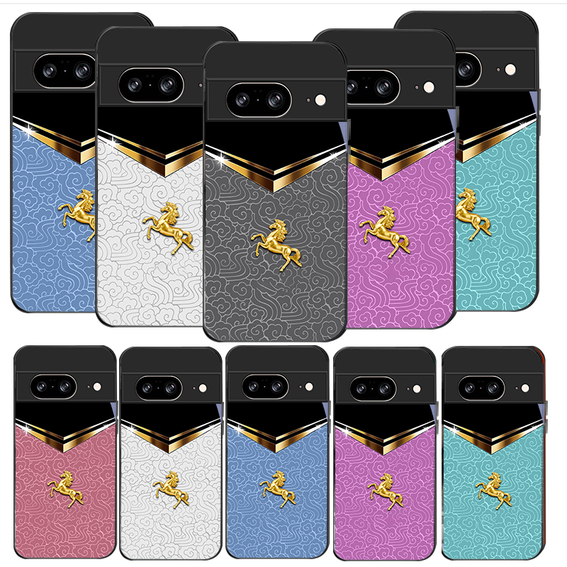 Phone Cases Horse - Coque de téléphone en verre noir