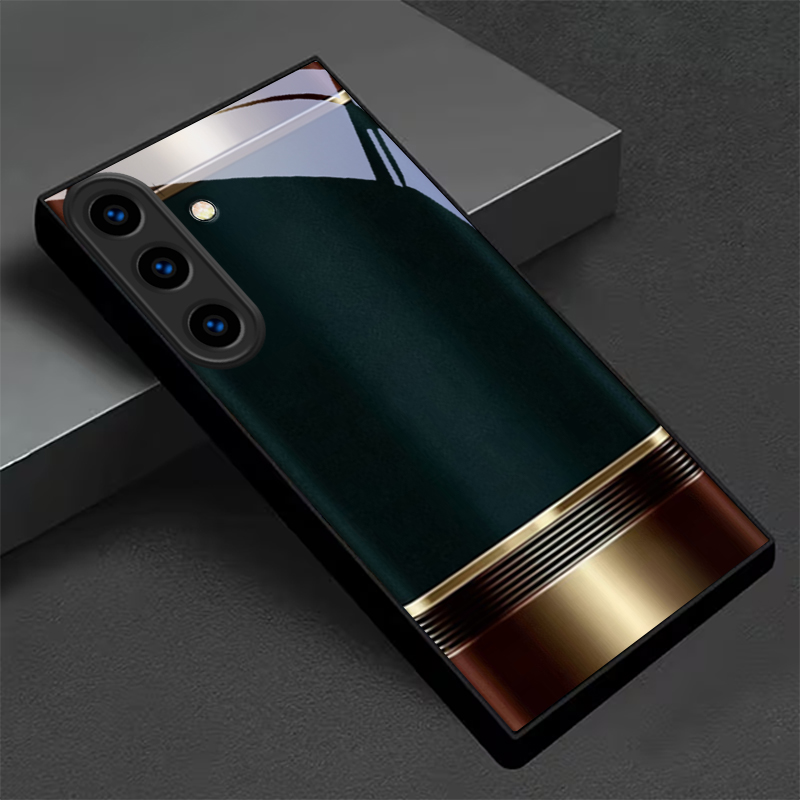 Phone Cases Metal - Étui de téléphone en verre noir