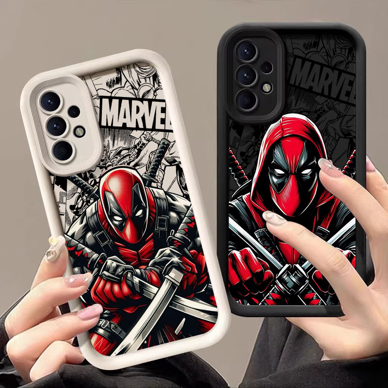 Phone Cases A14 Samsung - Coque en silicone souple Deadpool Marvel