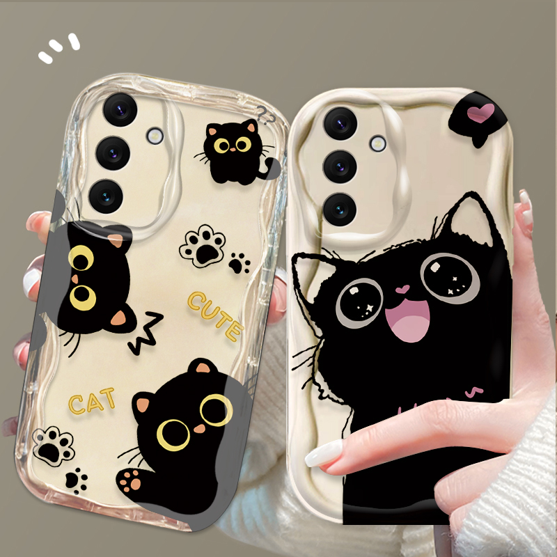 Coque chat noir à grands yeux, - Phone Cases A14 Samsung avis et prix
