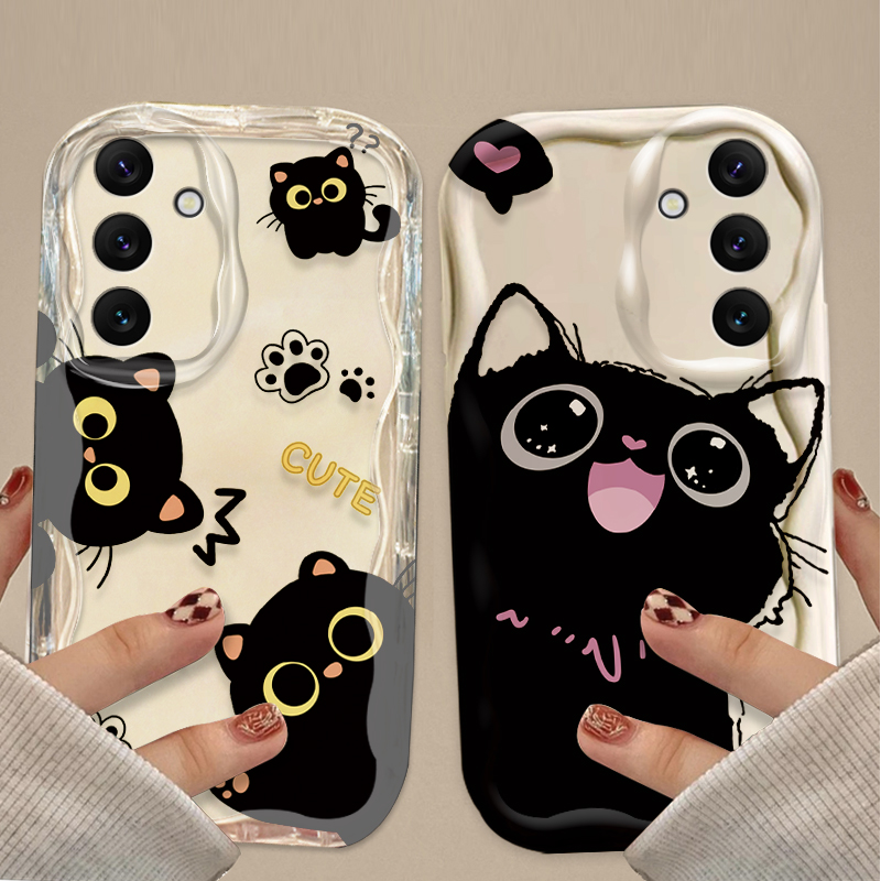 Coque chat noir à grands yeux, - Phone Cases A14 Samsung avis et prix