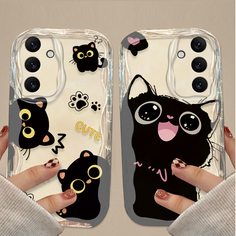 Coque chat noir à grands yeux, - Phone Cases A14 Samsung avis et prix