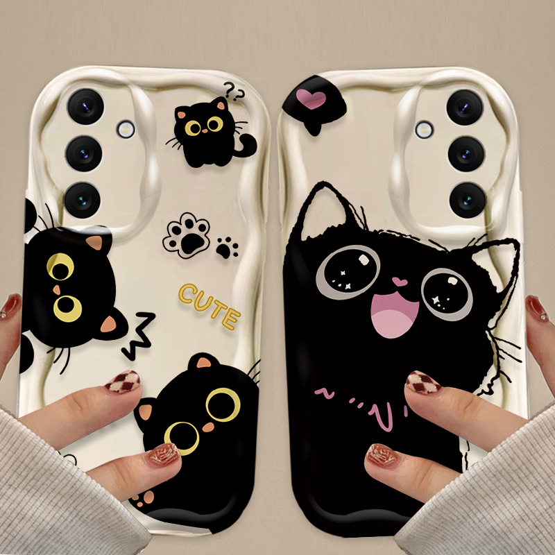 Coque chat noir à grands yeux, - Phone Cases A14 Samsung avis et prix