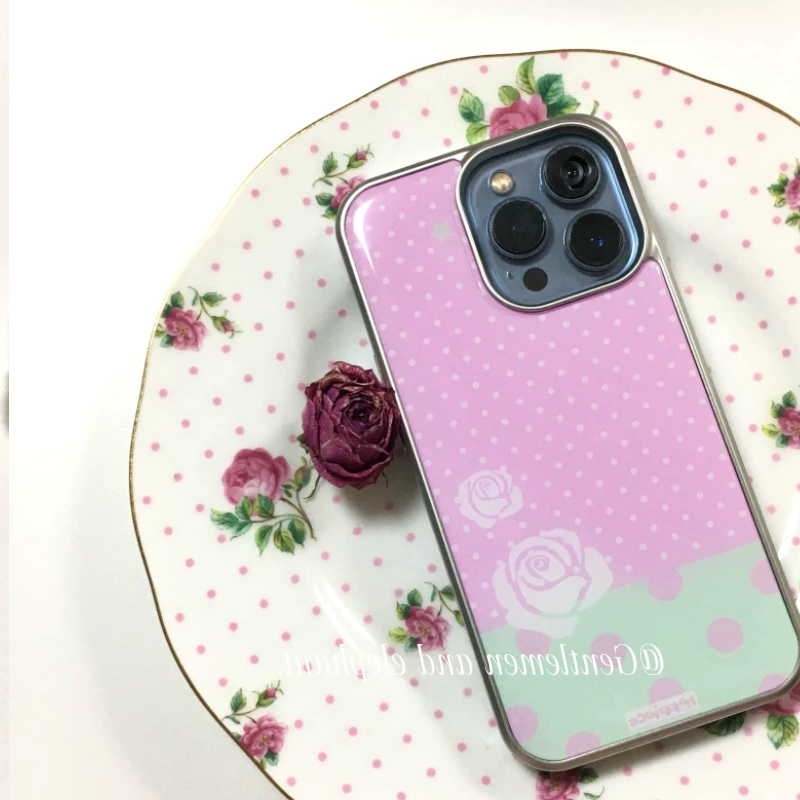 Coque de téléphone rose à pois - Phone Cases Korean avis et prix